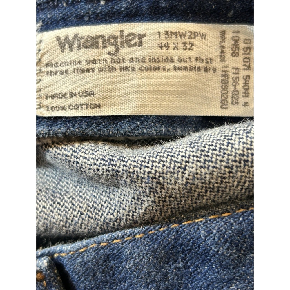 Wrangler 13MWZPW Cowboy Cut Denim Jeans VTG Made in USA. Men's Size 44x32 - Picture 3 of 5